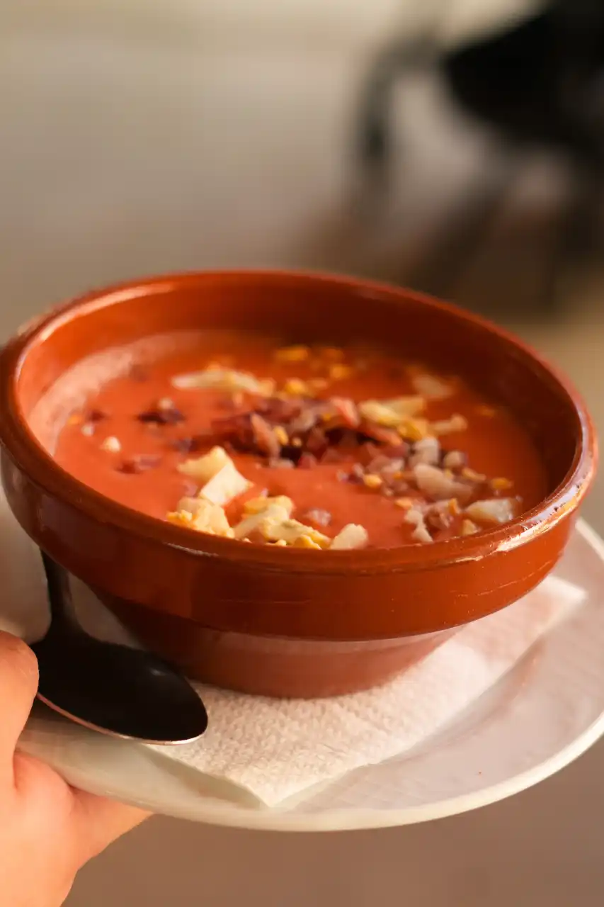 Porra con huevo y jamón